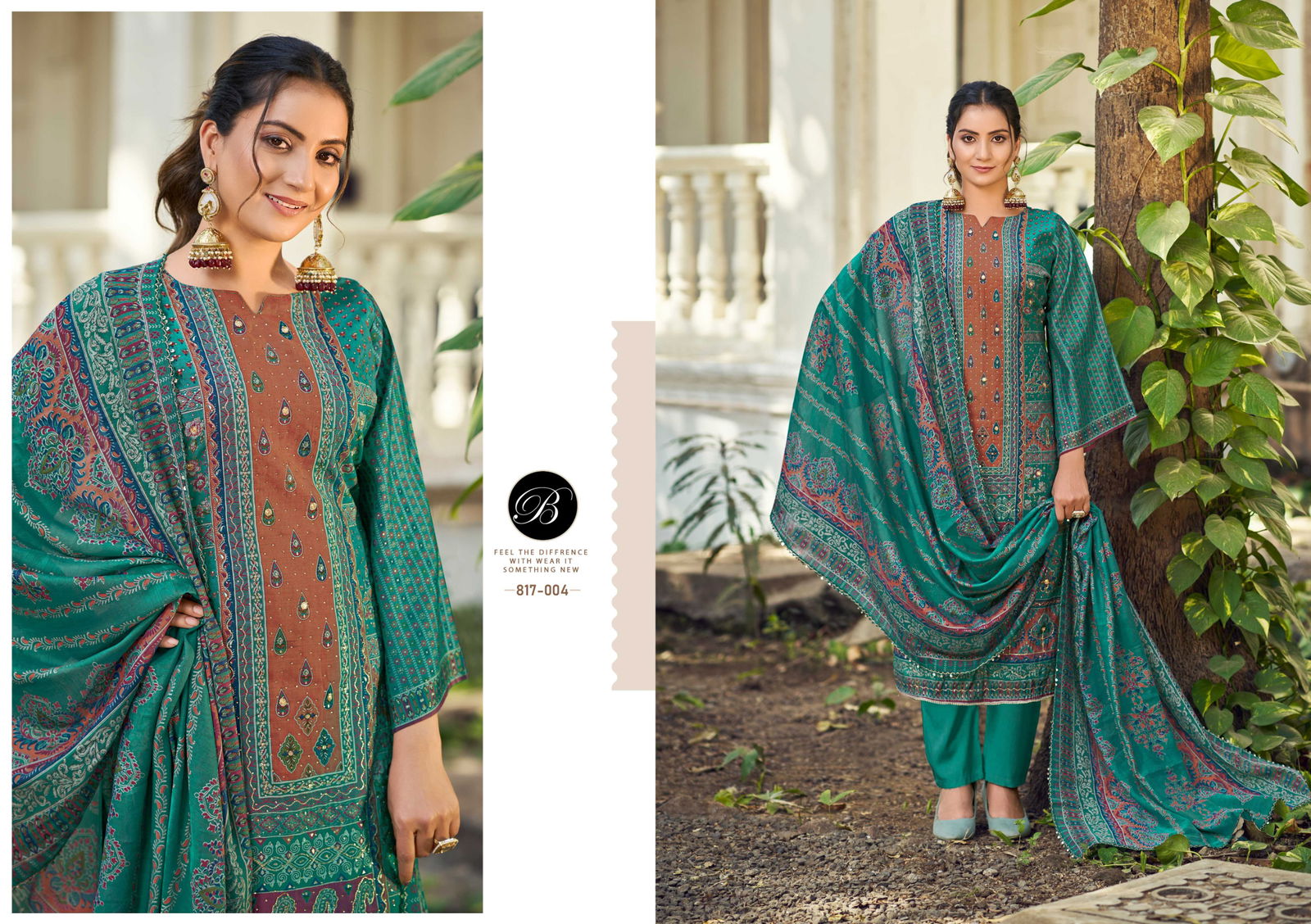 Nusrat Vol 4 By Belliza Modal Viscose Printed Dress Material Wholesalers In India